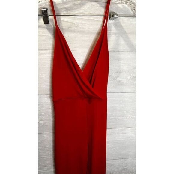 Capella Women’s Sexy Deep V Neck Spaghetti Strap Surplice Jumpsuit Romper - Picture 3 of 5